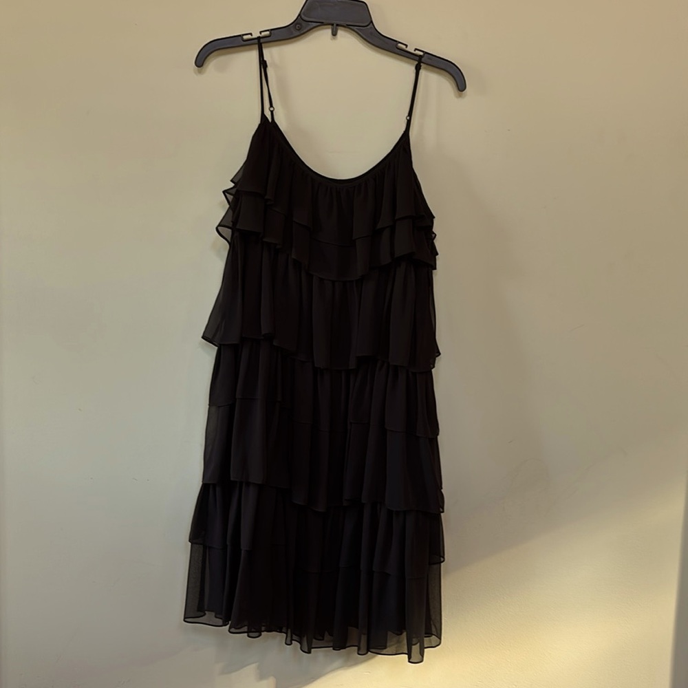 Tiered Black Mini Dress from The Limited size M